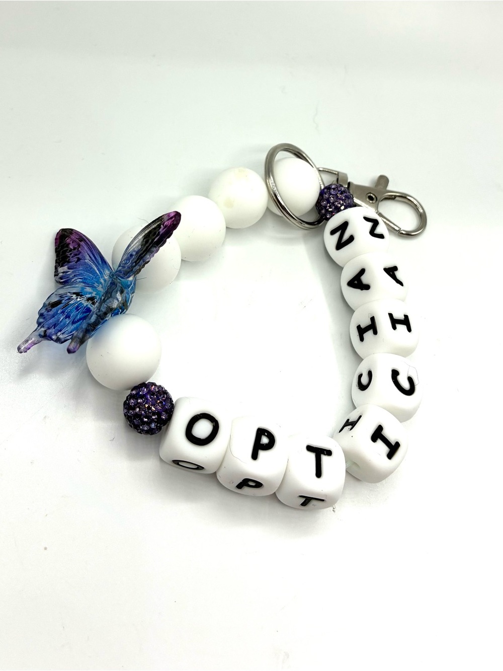 Optician Beaded Stretch Keychain Bracelet